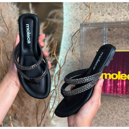 CHINELO COM TIRA BRILHANTE 5570.108 |cor:Preto