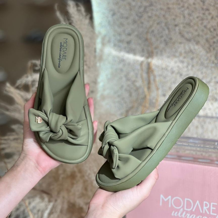 SANDALIA MODARE DE LACINHO VERDE MILITAR 7208.101