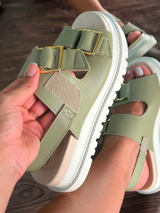FLAT VELCRO 7200.102 |cor:Bege Verde