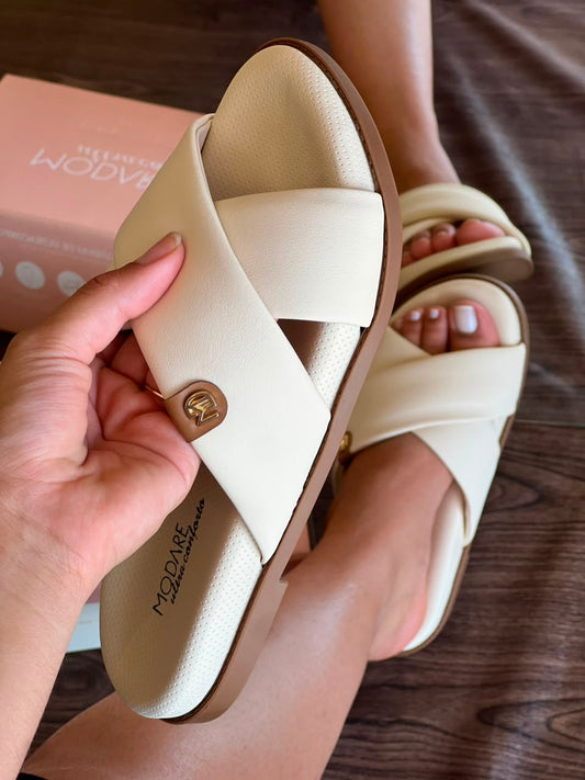 SANDALIA BIRKEN LISA 7223.103 |cor:Off White