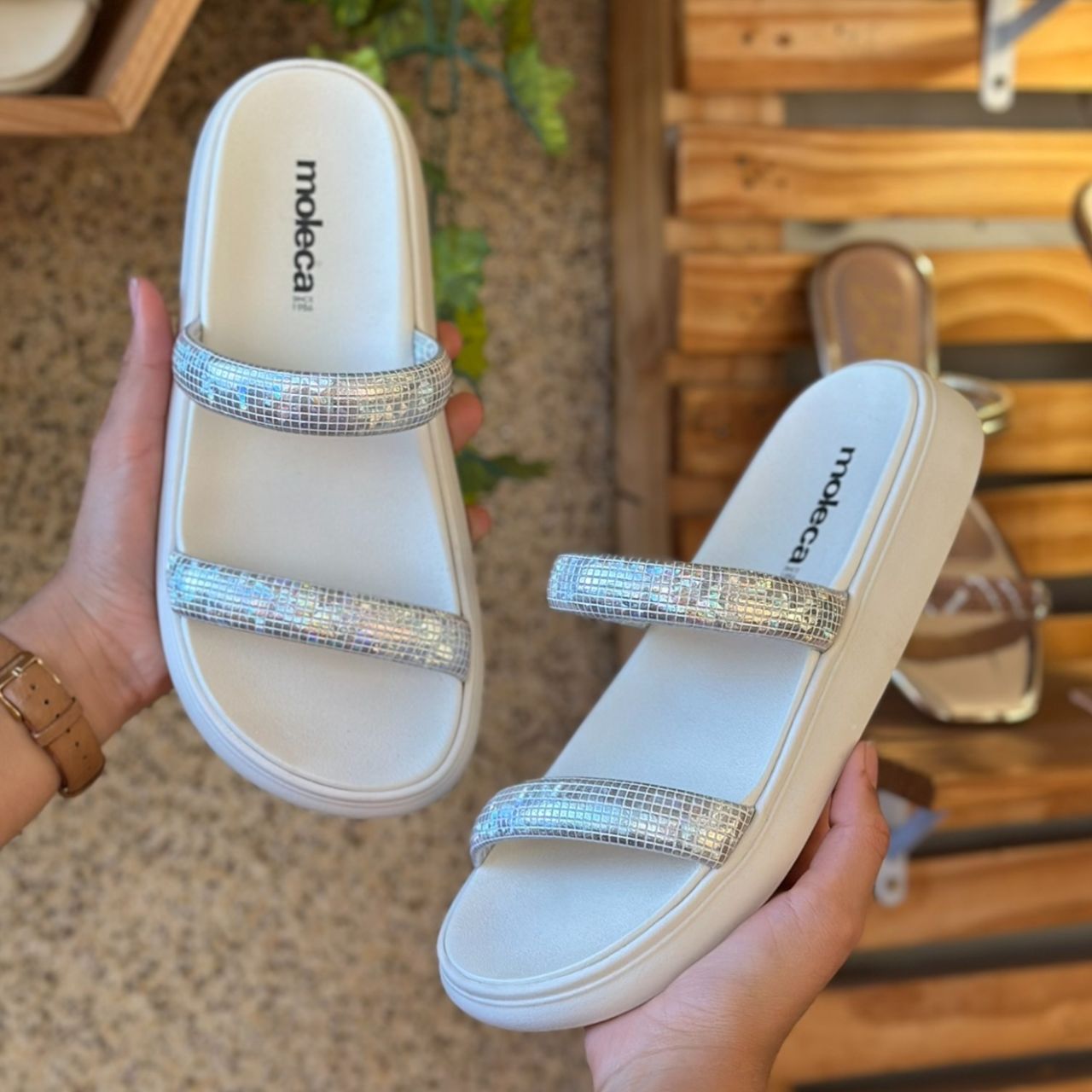 RAVENA 5507.101 |cor:Holográfico Branco