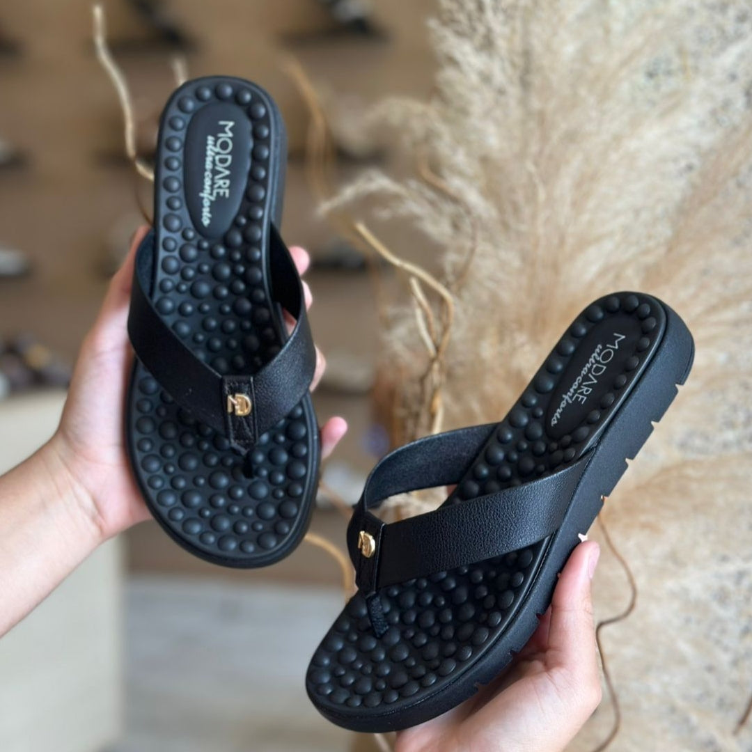 SANDALIA ORTOPEDICA CHINELO PRETO 7162.331