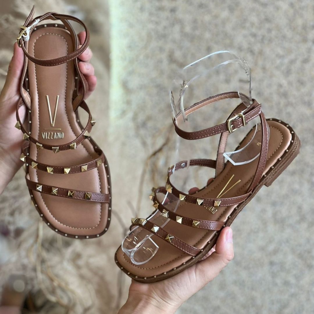 RASTEIRINHA 3 TIRAS SPIKE MOCCA 6463.110 |cor:Marrom