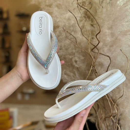 CHINELO 8513.112 |cor:Branco Holográfico
