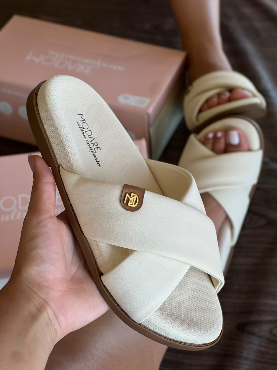 SANDALIA BIRKEN LISA 7223.103 |cor:Off White