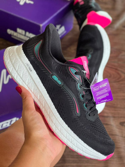 TENIS CASUAL COM 4841.115 |cor:Preto Rosa