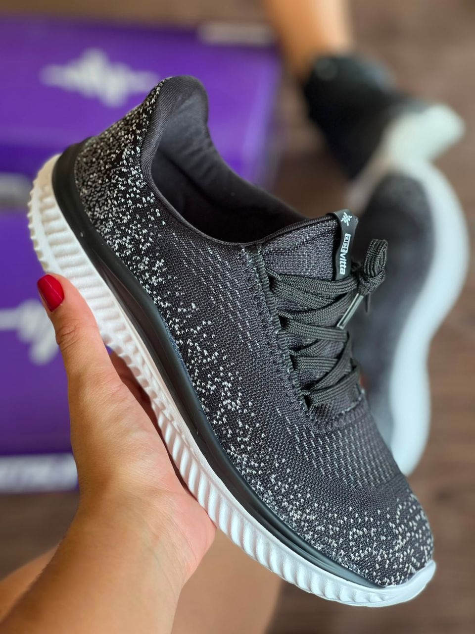 TENIS CASUAL GASPEA 4858.10 |cor:Preto Branco