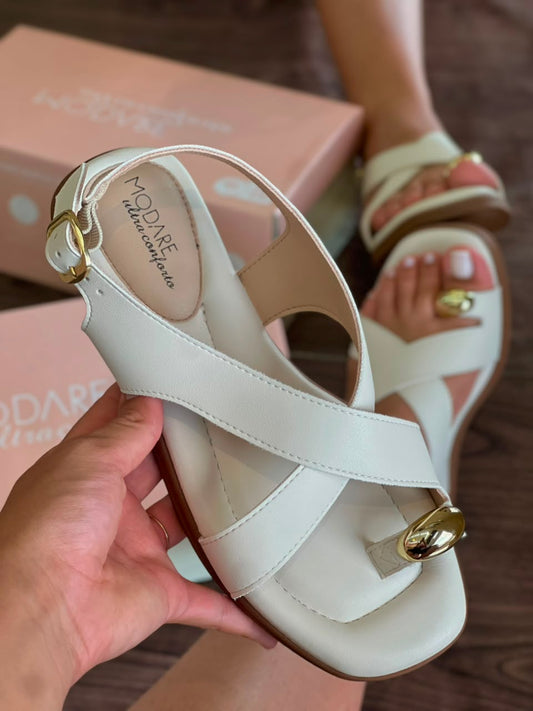 SANDALIA TIRAS X 7212.106 |cor:Branco
