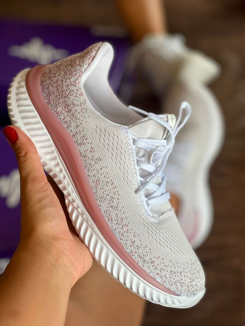 TENIS CASUAL GASPEA 4858.101 |cor:Branco Rosa