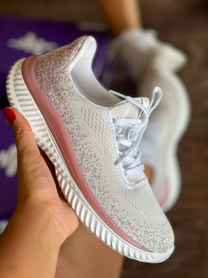 TENIS CASUAL GASPEA 4858.101 |cor:Branco Rosa