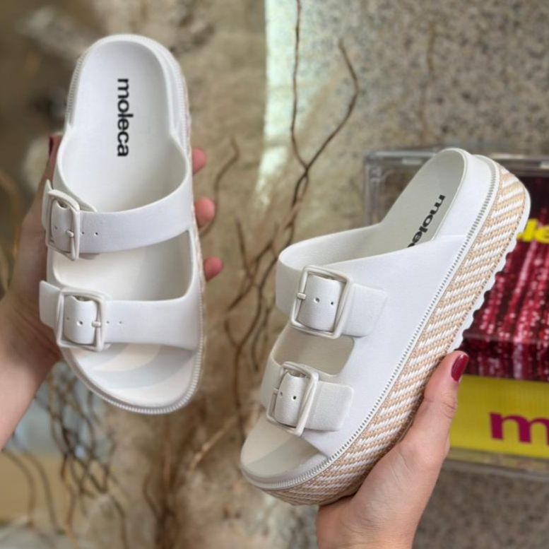 SANDALIA EVA FIVELA SOLA BORDADO 5577.200 |cor:Branco