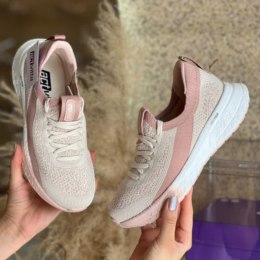 TENIS CASUAL BEGE ROSE 4841.818