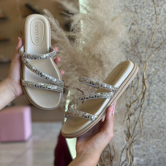 SANDALIA 3 TIRAS 8488.108.31471 |cor:Dourado