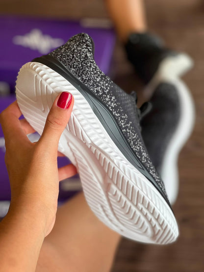 TENIS CASUAL GASPEA 4858.10 |cor:Preto Branco