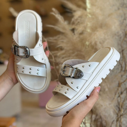 SANDALIA FIVELA TIRA 5504.103 |cor:Branco