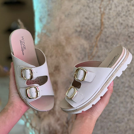 SANDALIA FIVELA BCO 7132.257