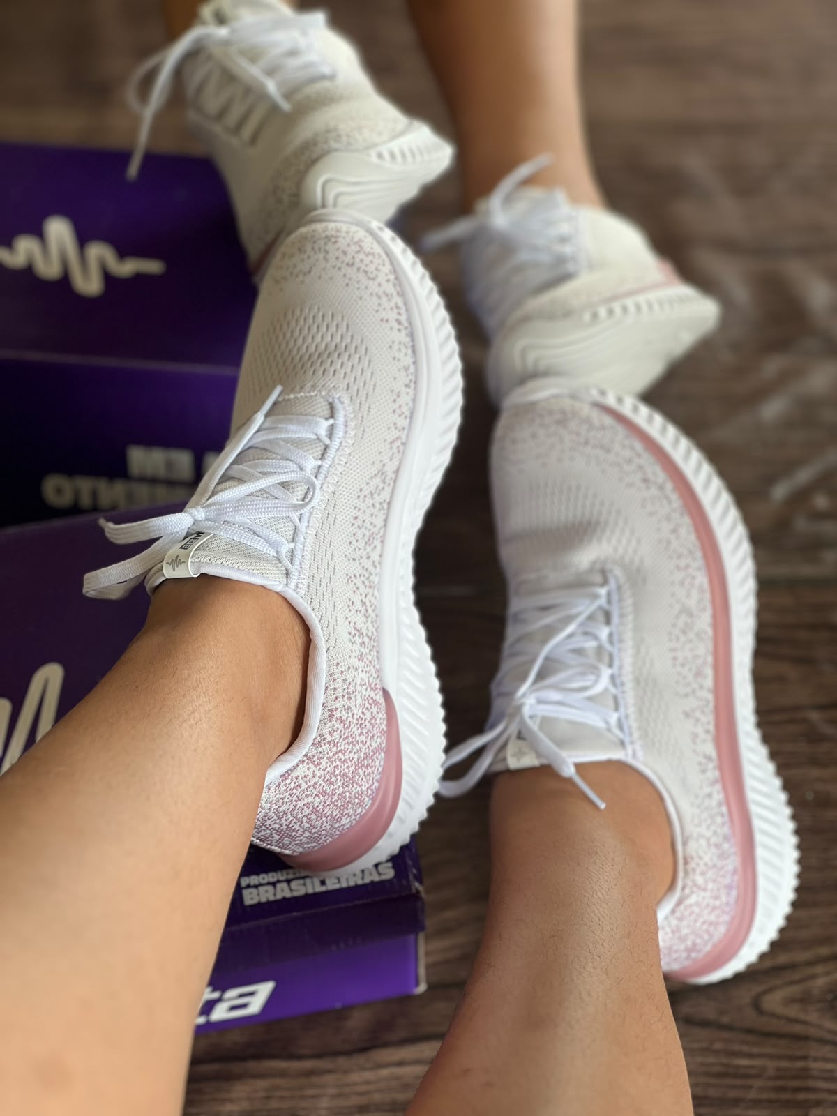TENIS CASUAL GASPEA 4858.101 |cor:Branco Rosa