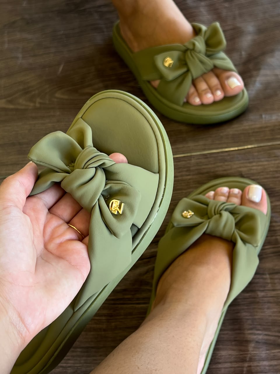 SANDALIA MODARE DE LACINHO 7208.101 |cor:Verde Militar