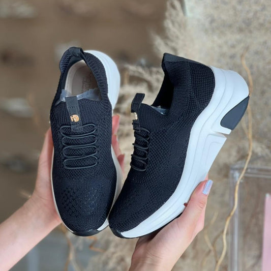 TENIS FEM MODARE PRETO CALCE FACIL 7401.105
