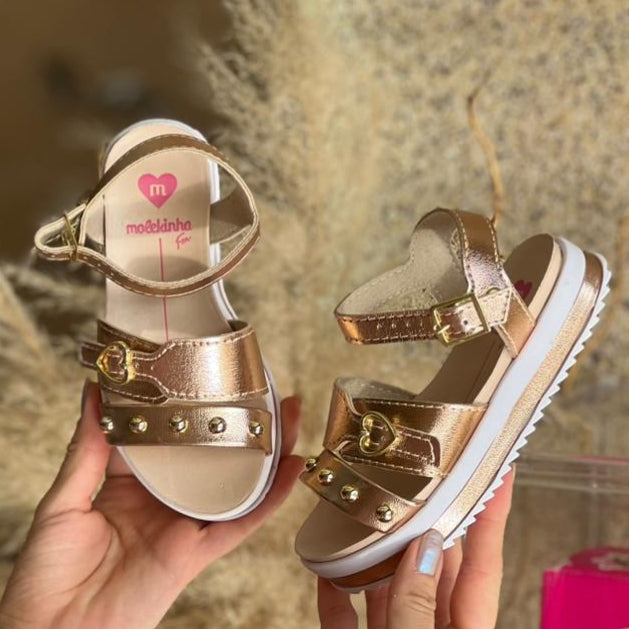 MOLEKINHA INFANTIL COM 2305.1579 |cor:Dourado Rosé