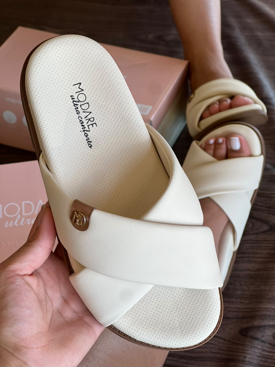 SANDALIA BIRKEN LISA 7223.103 |cor:Off White