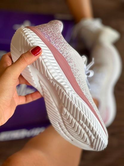 TENIS CASUAL GASPEA 4858.101 |cor:Branco Rosa