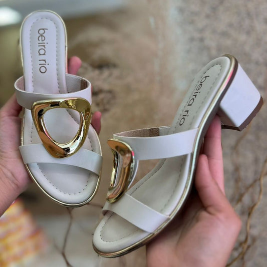 SALTO BAIXO DETALHE 8379.257 |cor:Dourado Branco Off White