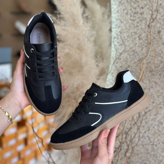 TENIS CASUAL SOLA 4313.111 |cor:Preto Caramelo
