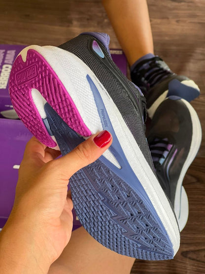 TENIS DE CORRIDA COM PLACA 4859.100 |cor:Preto Roxo