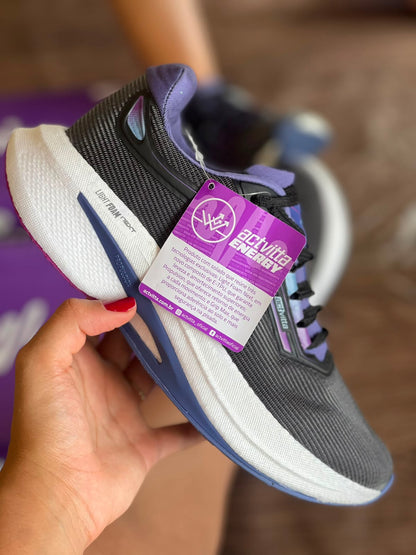 TENIS DE CORRIDA COM PLACA 4859.100 |cor:Preto Roxo
