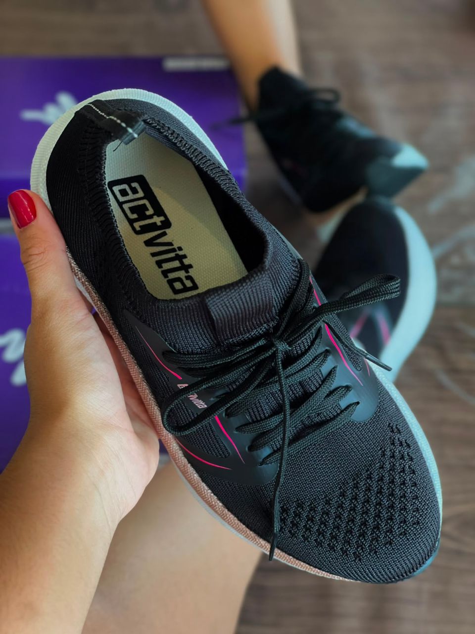 TENIS ESPORTIVO 4849.202 |cor:Preto Rosê