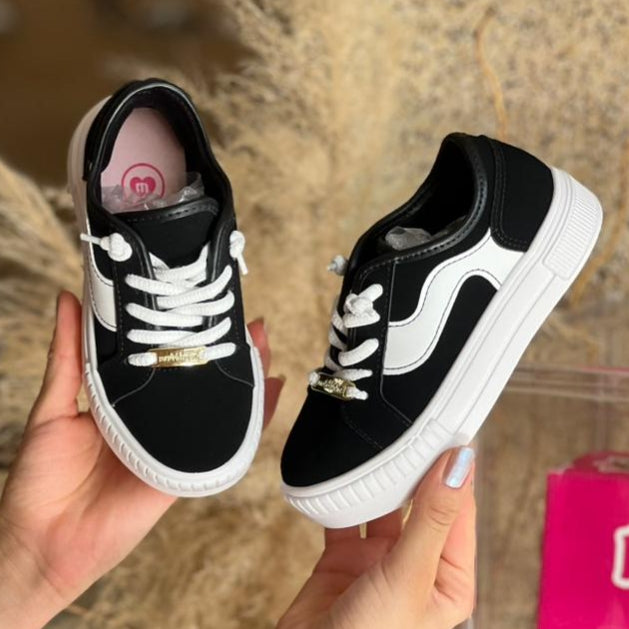 TENIS TEEN DE USO COMUM C/ SOLA SINT. CABEDAL SINT 2565.322 |cor:preto